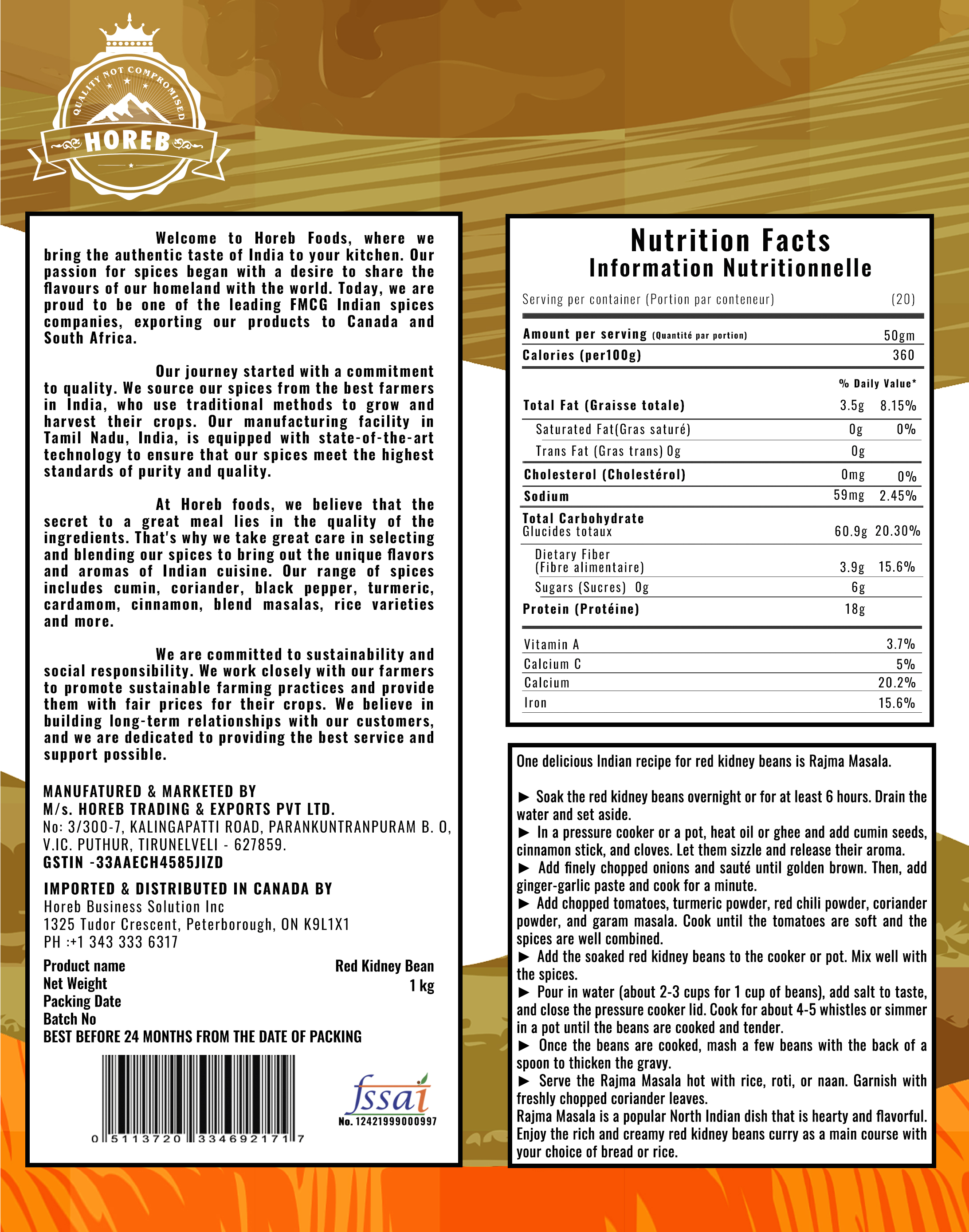 Red Kidney Bean - Back